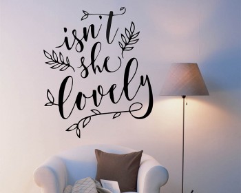 Isn't She Lovely - Flora Style Stickers for Walls - Copper Wall Decal
